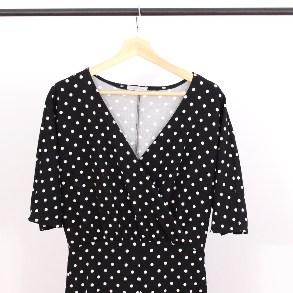 Lily Morgan Black Polka Dot Jumpsuit - Picture 2 of 5